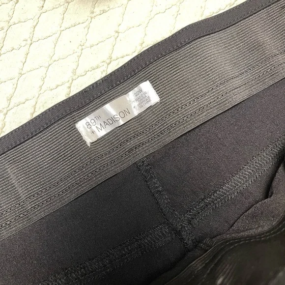 2 pairs For $30-89th & Madison Black Comfort Waist Pants-NWT - Picture 4 of 9